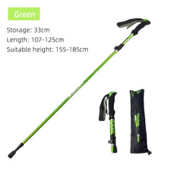 Outdoor Folding Trekking Camping Walking Stick Telescopic Portable Walking
