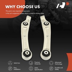 2 x Front Forward Lower Control Arm, with Bushing, Compatible with Audi