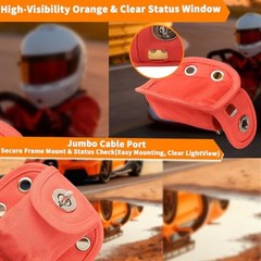 Orange Nylon Transponder Mounting Pouch – Waterproof – Status Window