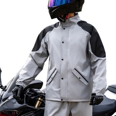 Waterproof Polyester Motorcycle Rain Suit Set Breathable Riding Gear M to XXL