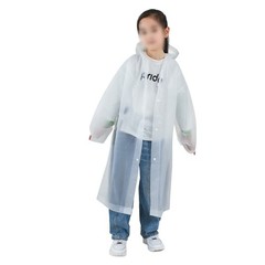 Kids Transparent Raincoat Extra Thick Long Design for School and Travel