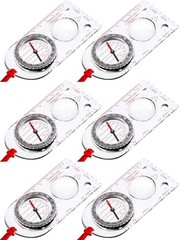 Portable Orienteering Compass Set x6 with Magnifier