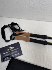Cascade Mountain Tech Quick CMT Carbon Cork Grip Trekking Poles Walking Stick 54