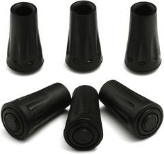 6 Pack Rubber Trekking Pole Tips Replacement Caps Hiking Walking Cane Ends