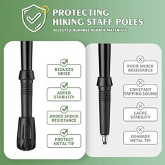 Durable Replacement Rubber Tips for Trekking Poles – Universal Anti-slip Hiking