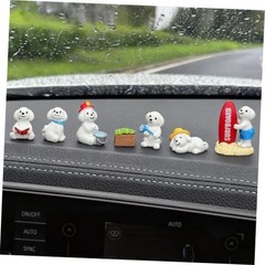 Mini Dog Figurines Cute Car Dashboard Decor, 12 Pcs Dog Car Accessories