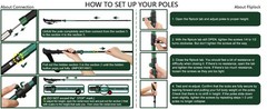 Collapsible Trekking Poles for Hiking – Lightweight Folding Walking Sticks for