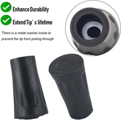 6 Pcs Walking Stick Tips Set – Rubber, Mud & Snow Baskets for Trekking Poles …