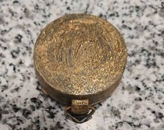 Compass – Outdoor Hiking Camping. Painted with Gold Glitter Paint.