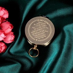 Stocking Stuffers for Teen Boys to My Son Compass Gift from Dad Mom Engraved
