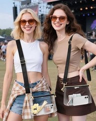 Clear Bag for Stadium Events, Clear Purses for Women Stadium Crossbody, A16
