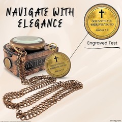 Brass Compass 2026 Graduation Gift For Him Communion Confirmation Boy Religion