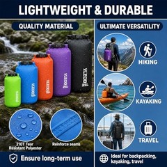 Dry Bag 3-Pack/5-Pack, Ultralight Dry Sack, Lightweight 3 Pack – 3L+5L+8L