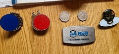Golf Buddy Pro Tour GPS Rangefinder + Keeper Golf Ball Markers – Good Condition