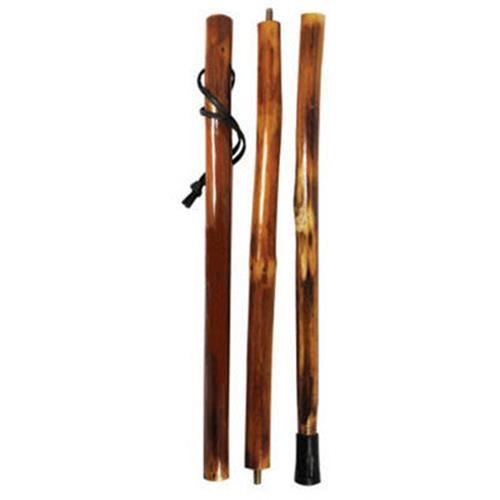 55″ Wood Detachable Walking/ Hiking Stick with 3 Detachable Sections, Metal Tip