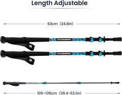 Strider X Carbon Fiber Trekking Poles – Adjustable Lightweight Hiking Poles with