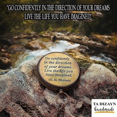 Amazing Art Handicrafts Go Confidently Quote Engraved Compass with Antique Le…