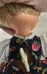Cute Plastic Doll MMM Three-M Doll 29cm Dance Doll Clockwork Collector Vintage