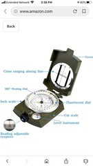 Bijia High Accuracy Metal Waterproof Military Lenstatic Sighting Compass Black