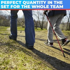 Hiking Pole Tips Replacement Rubber Grip Walking Cane Stick Ferrules 6 Pack