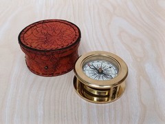 Compass Vintage, Map Compass with Built in Magnifier-Christmas Gift Personalised