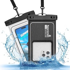 Bungajungle Waterproof Phone Pouch/case 2 Pack IP68 Floating Dry Bag Lanyard