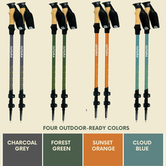 Carbon Fiber Hiking Stick 2 Pack – Professional Grade, Collapsible Trekking & Wa