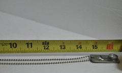 Hiking Camping Dog Tag Navigation Keychain on 15 Inch Chain