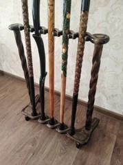 Handmade Antique Designer Wooden Storage Rack Handmade Wooden Carved Walking Ca