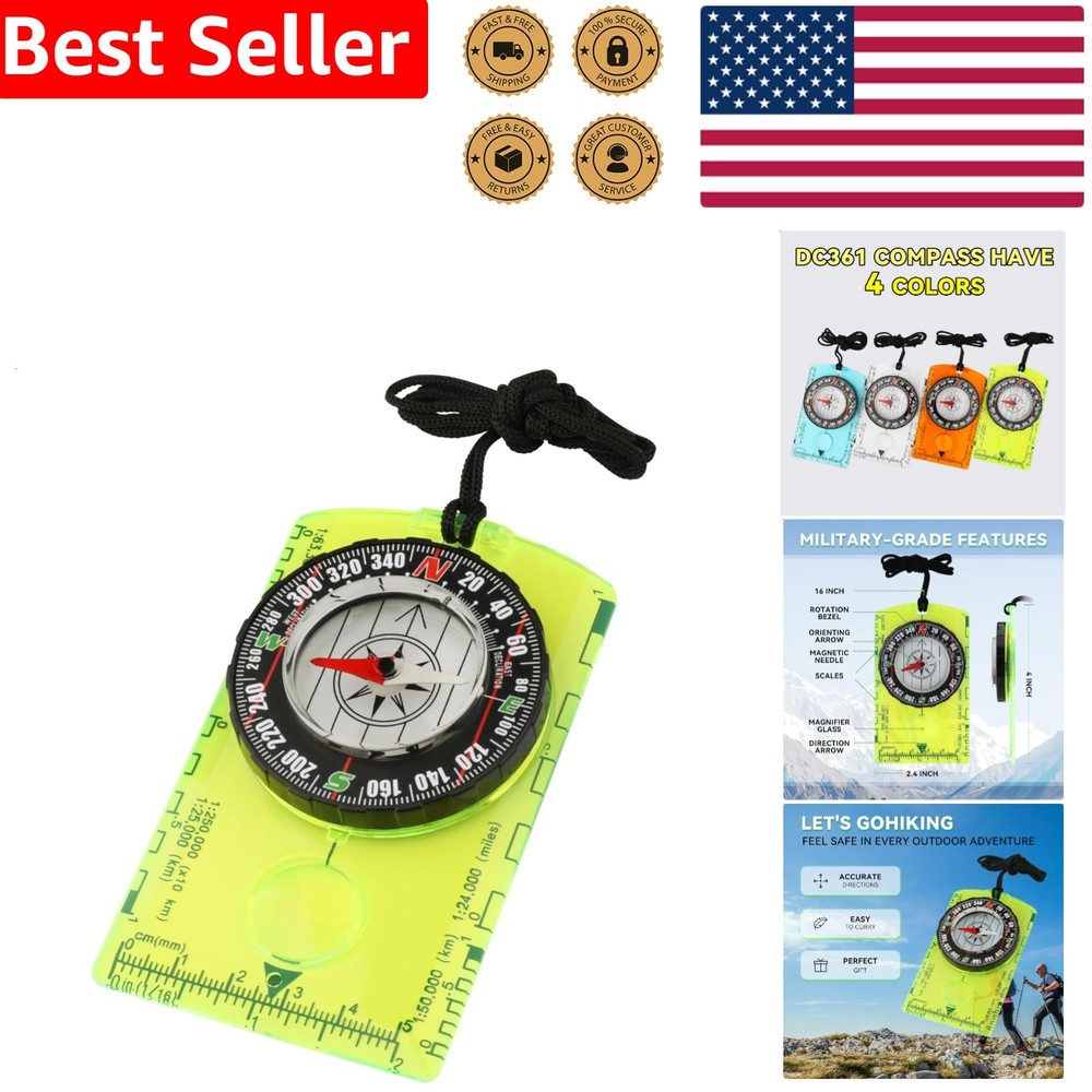 Magnetic Compass Navigation Tool Backpacking Camping Hunting Kids Survival Gear