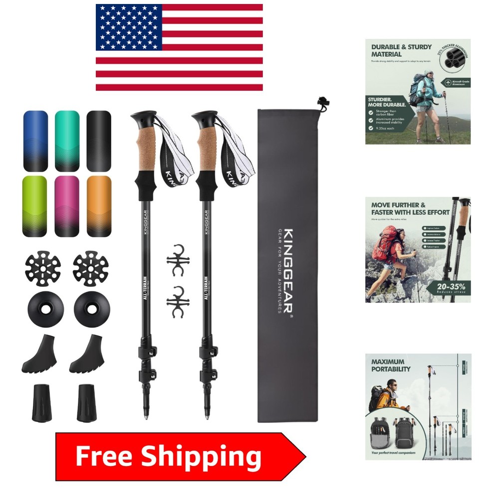 Trusted Trekking Poles Set with Accessories – Lightweight Aluminum for Hikers