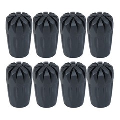 8Pcs Durable Rubber Crutch Foot Covers for Hiking Trekking Outdoor Use Black