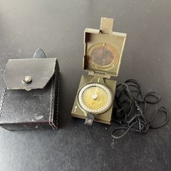 Vintage Army Green Pasto Germany Compass Prismatic Fluid Marching