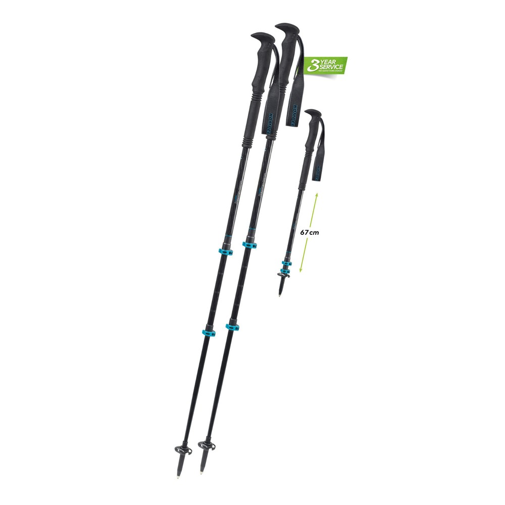 KOMPERDELL Charcoal C3 Pro – Hiking Sticks Walking Tower Sticks