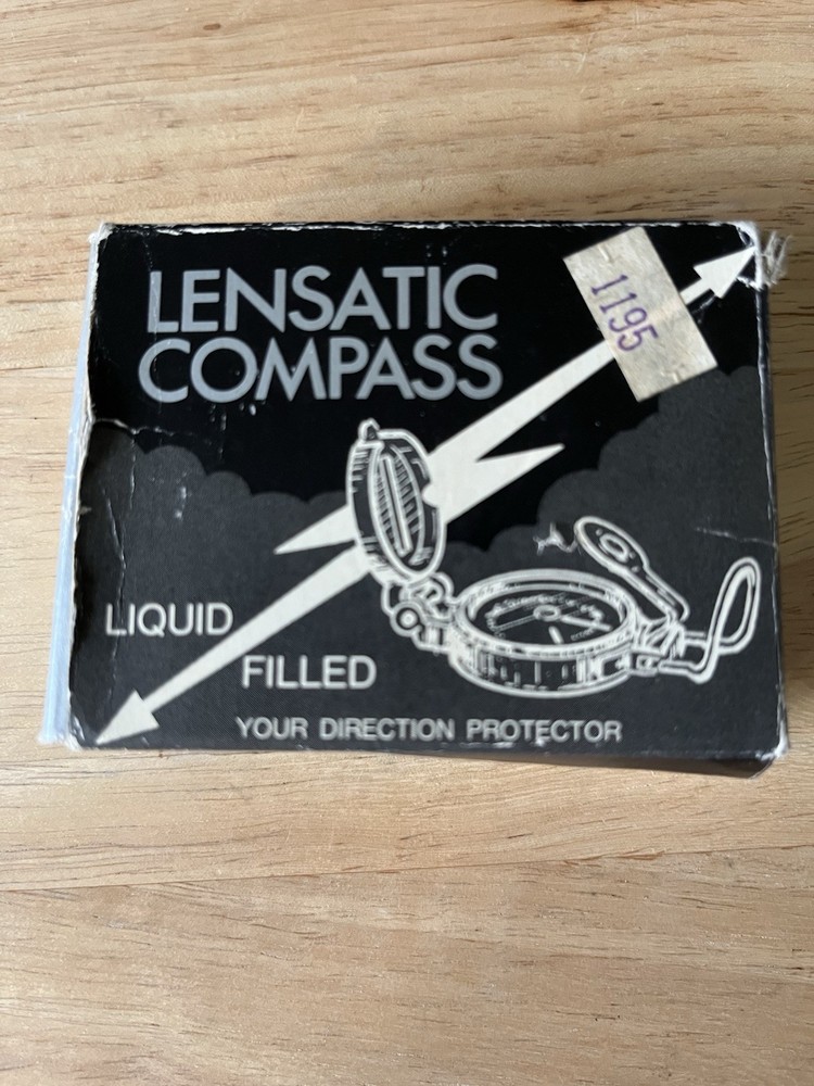 Lensatic Compass 14-829 Liquid Filled Compass. Original Box