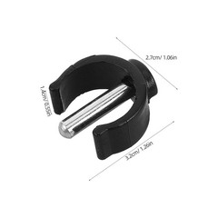 14Pcs Reusable C Shaped Buckle Clips for Walking Cane Attachments Black ABS Set