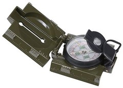 OD Liquid Filled Military Compass – Magnifying Glass Red LED Light Side Ruler
