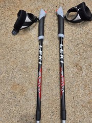 LEKI Spin Walking Pole Ski Poles 100-130 Adjustable Trekking Pole W Hand Straps