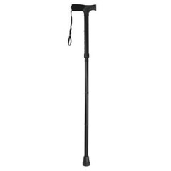 New Blue Jay Black Folding Cane With Comfort Handle Pistol Grip