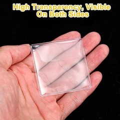50 Pcs 2.2 x Single Pocket Coin Sleeves Collector Individual 2.2 Inches Square