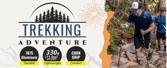 Trek-Z Cork Grip Trekking Poles – Lightweight Folding Hiking Poles, Adjustable