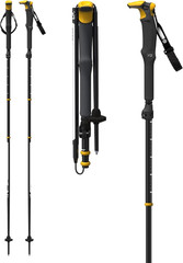 Genuine Guide Gear Pivot Trekking Poles, Durable 3-Piece Folding Trekking Pole,