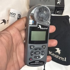 Kestrel 4000 Pocket Weather Tracker Wind Meter Anemometer w/ Case Lanyard Manual