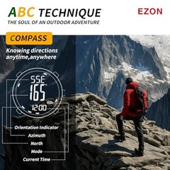H001 Military Digital Watch for Men, Tactical Outdoor Adventure Watch with
