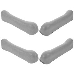 4Pcs Comfortable Grey Soft Tpr Crutch Underarm Pad Replacement Accessories