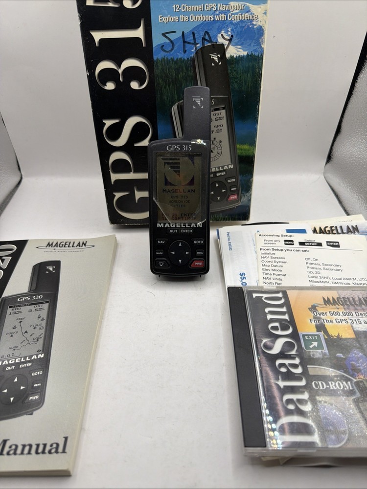 Magellan GPS 315 Handheld GPS Portable Receiver Working Open Box-No Strap