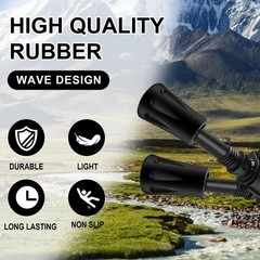 6Pcs Trekking Poles Tips Hiking Accessories – Cane 0.43″, Black (6pcs)