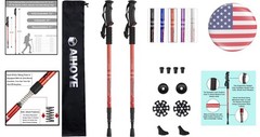 Collapsible Hiking Poles, Shock-Absorbent and Adjustable for Any Terrain
