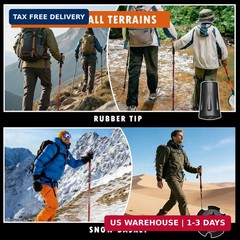 Deepfeel Collapsible Trekking Pole Adjustable Hiking Pole – Aluminum Alloy 7075