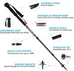 G2 GO2GETHRE Multipurpose Telescopic Trekking Pole – Strong Aluminum 53″
